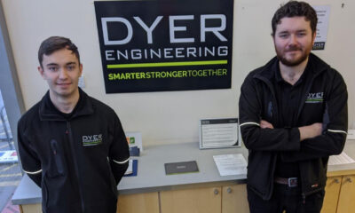 Apprentice adam walford and site manager James Parkins at Dyer engineering