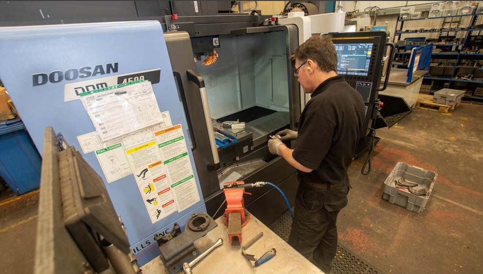 Dyer Engineering machining specialist setting up new CNC machine